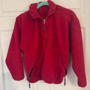 Eastern mountain sports women’s medium quarter zip fleece red